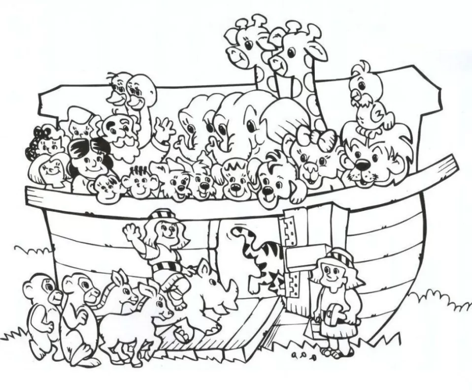 Arca de Noé para colorir