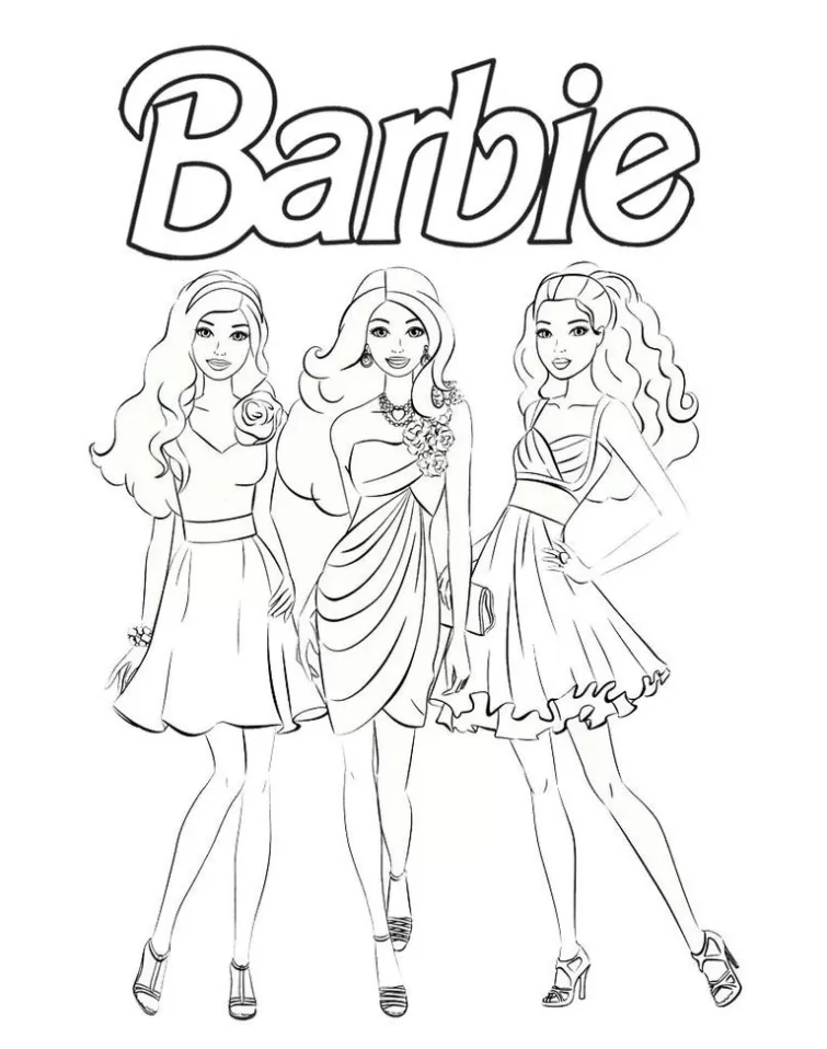 Desenho de Barbie Princesa cor de rosa para Colorir - Colorir.com