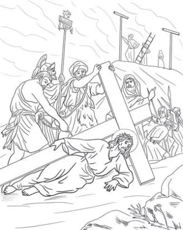 Crucificação de Jesus para pintar