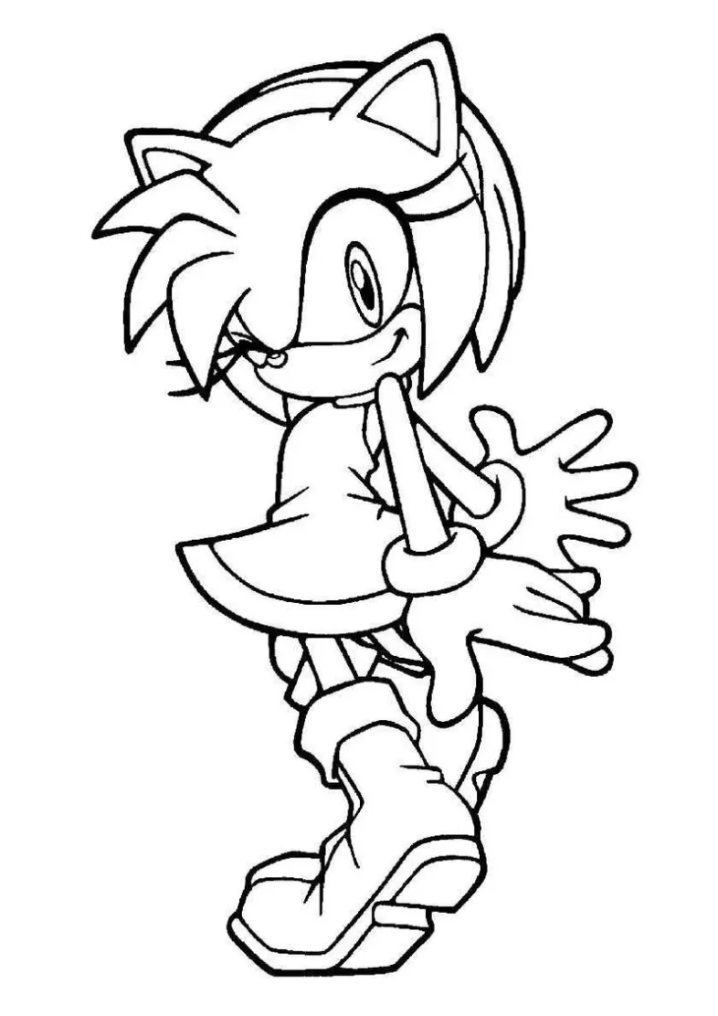 Menina Sonic para colorir