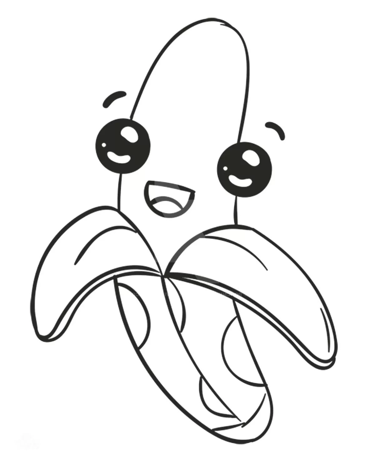 Cara de banana para pintar