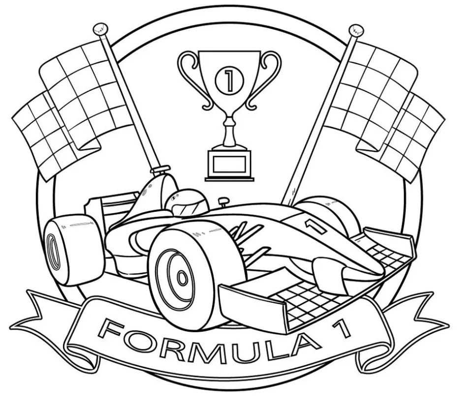 Carros Fórmula 1 para imprimir