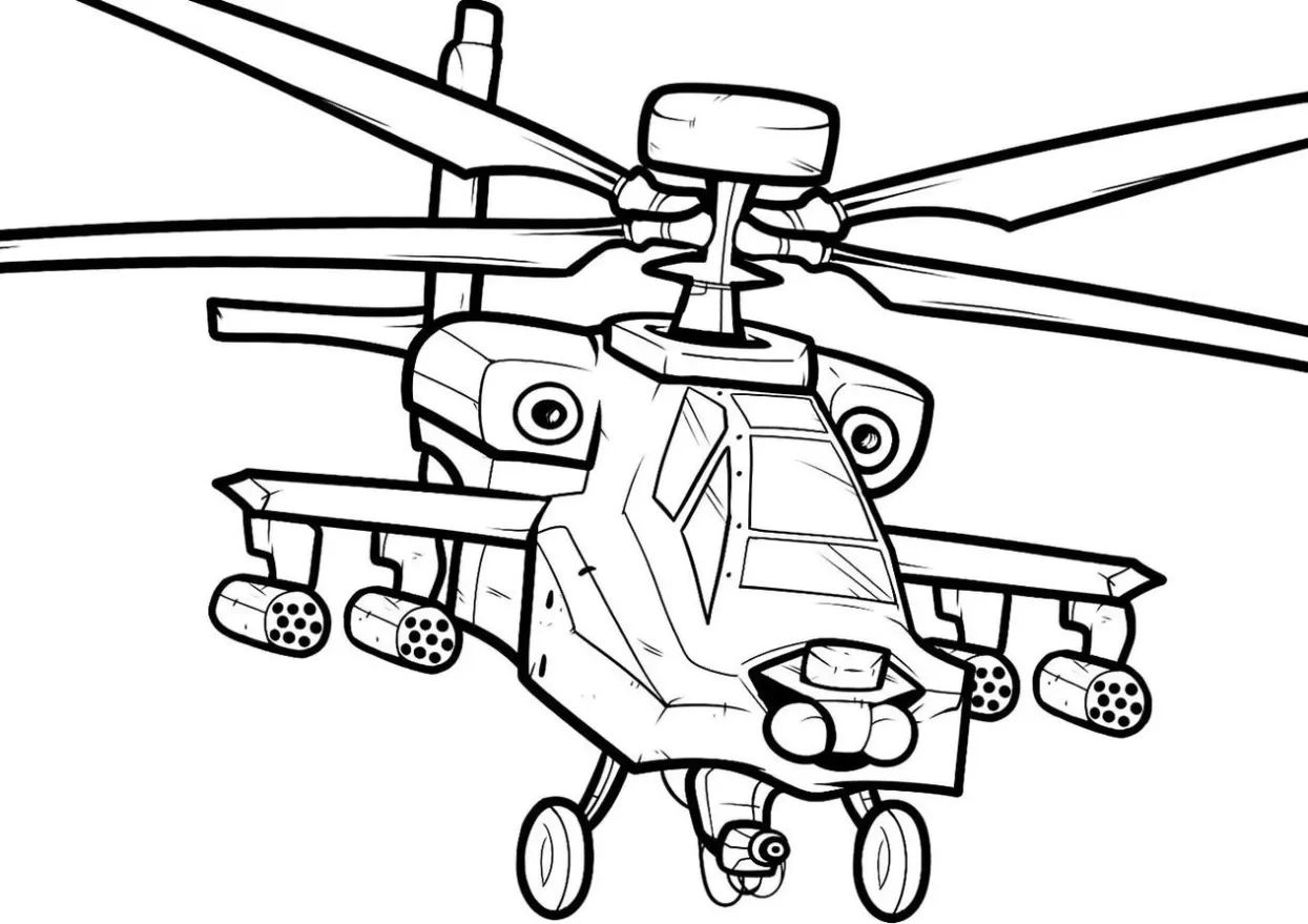 Helicóptero para colorir