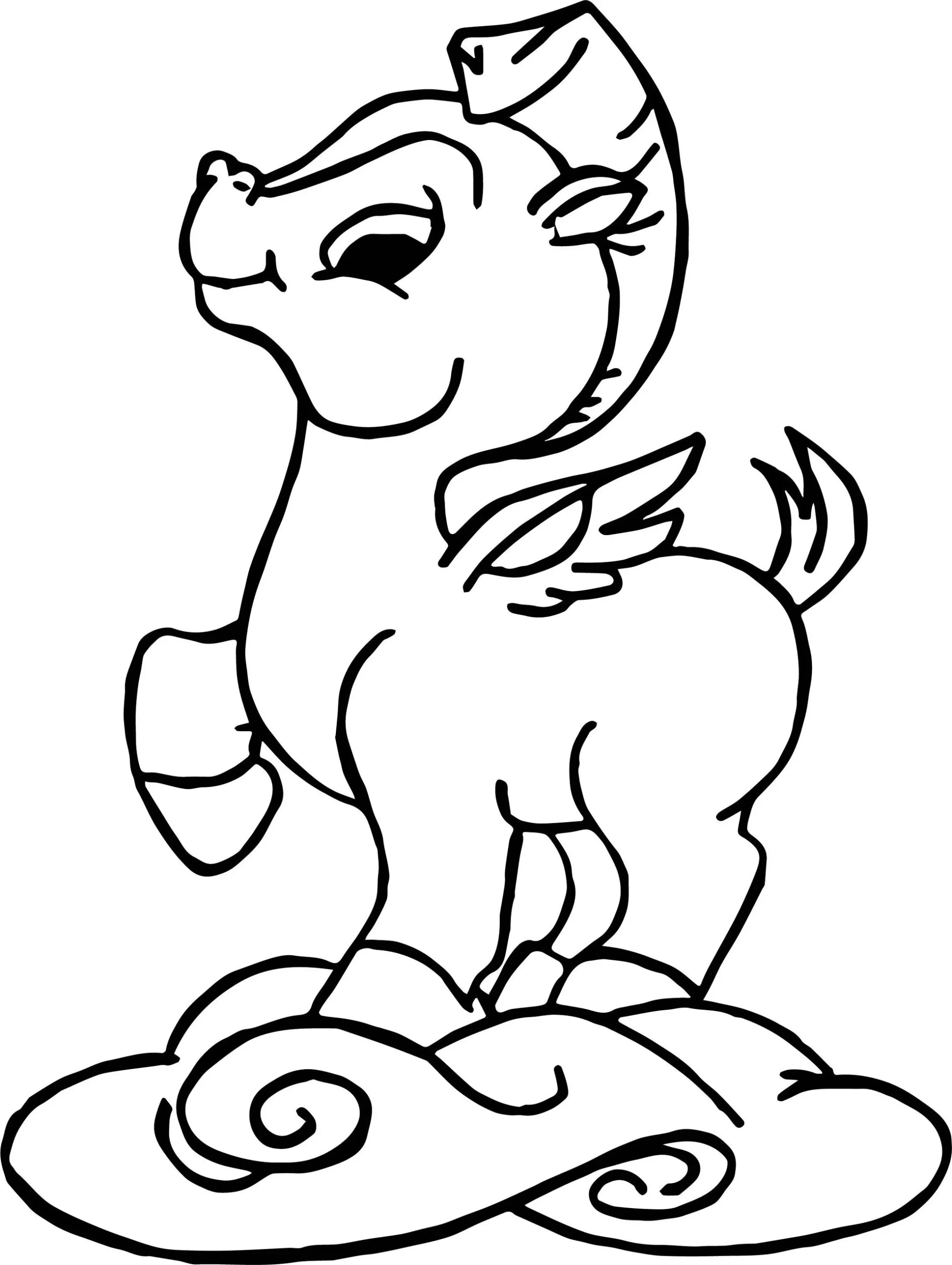Pegasus Bebê para pintar