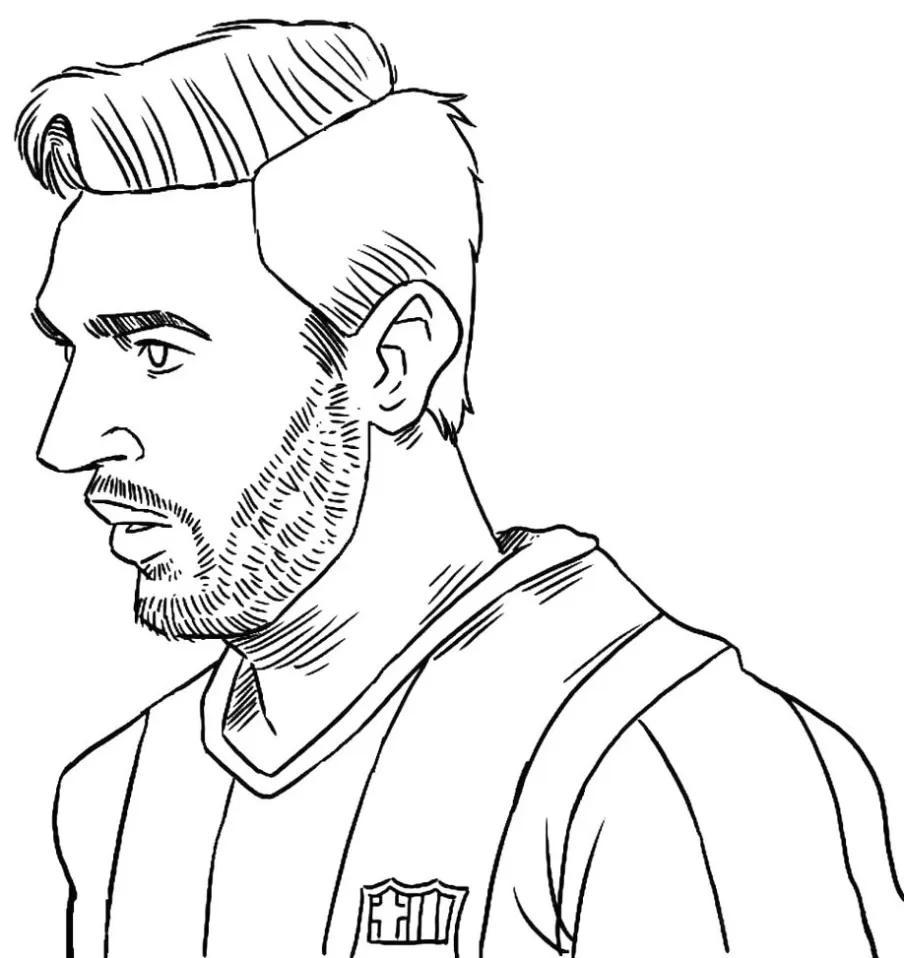 Messi para colorir