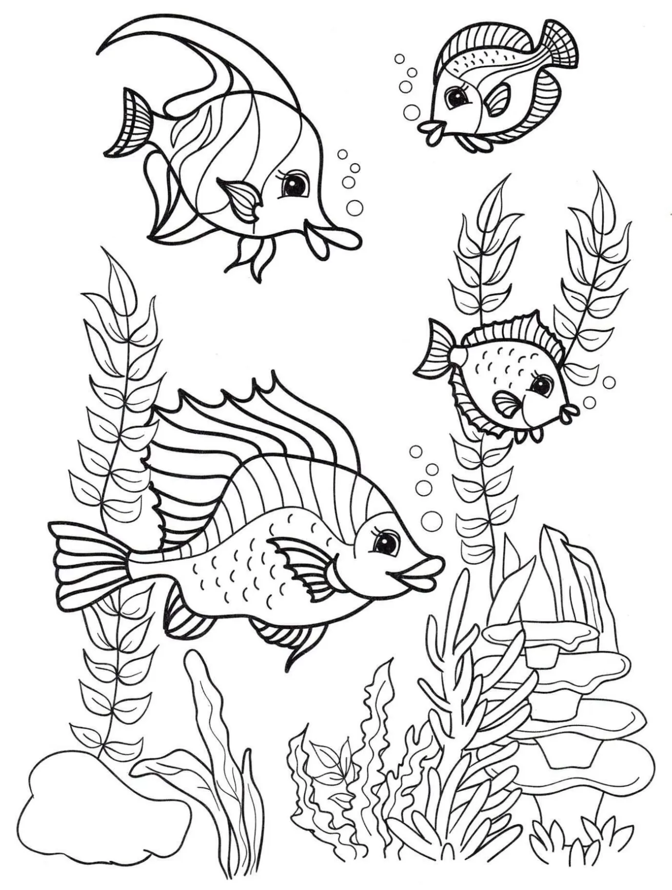 Vários peixes para colorir e imprimir