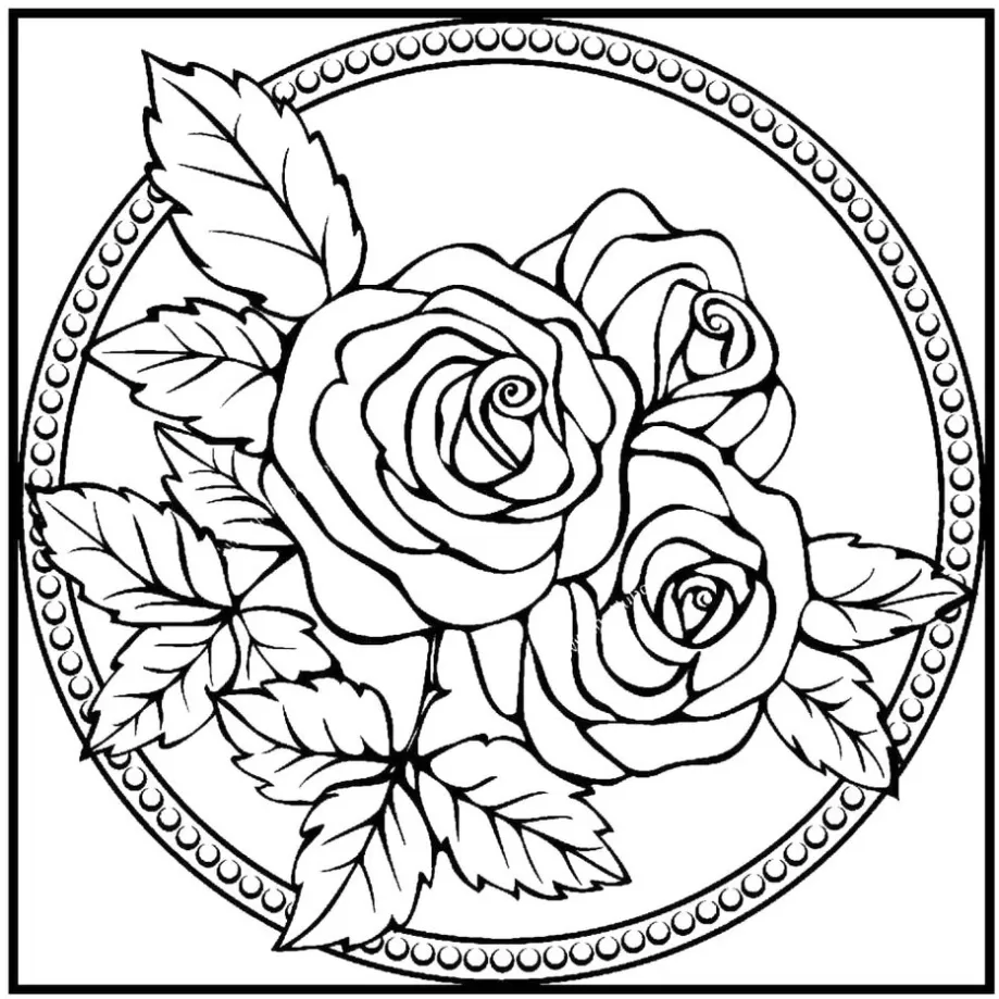 Monograma de Flores para colorir e imprimir