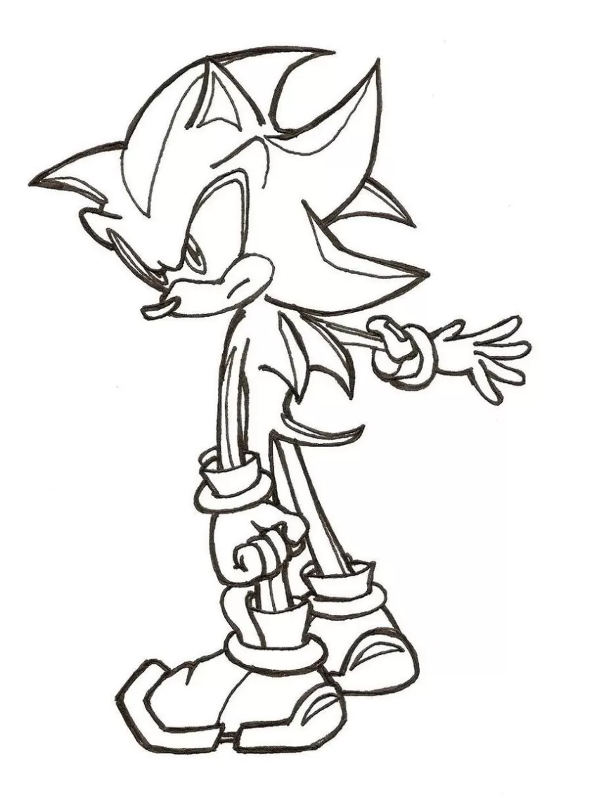 Shadow Sonic para colorir