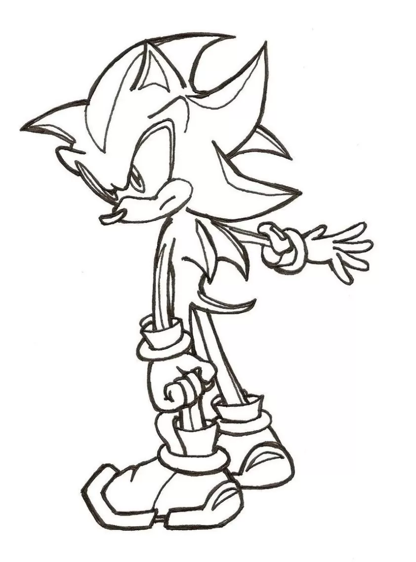 Como desenhar e pintar Shadow do Sonic 