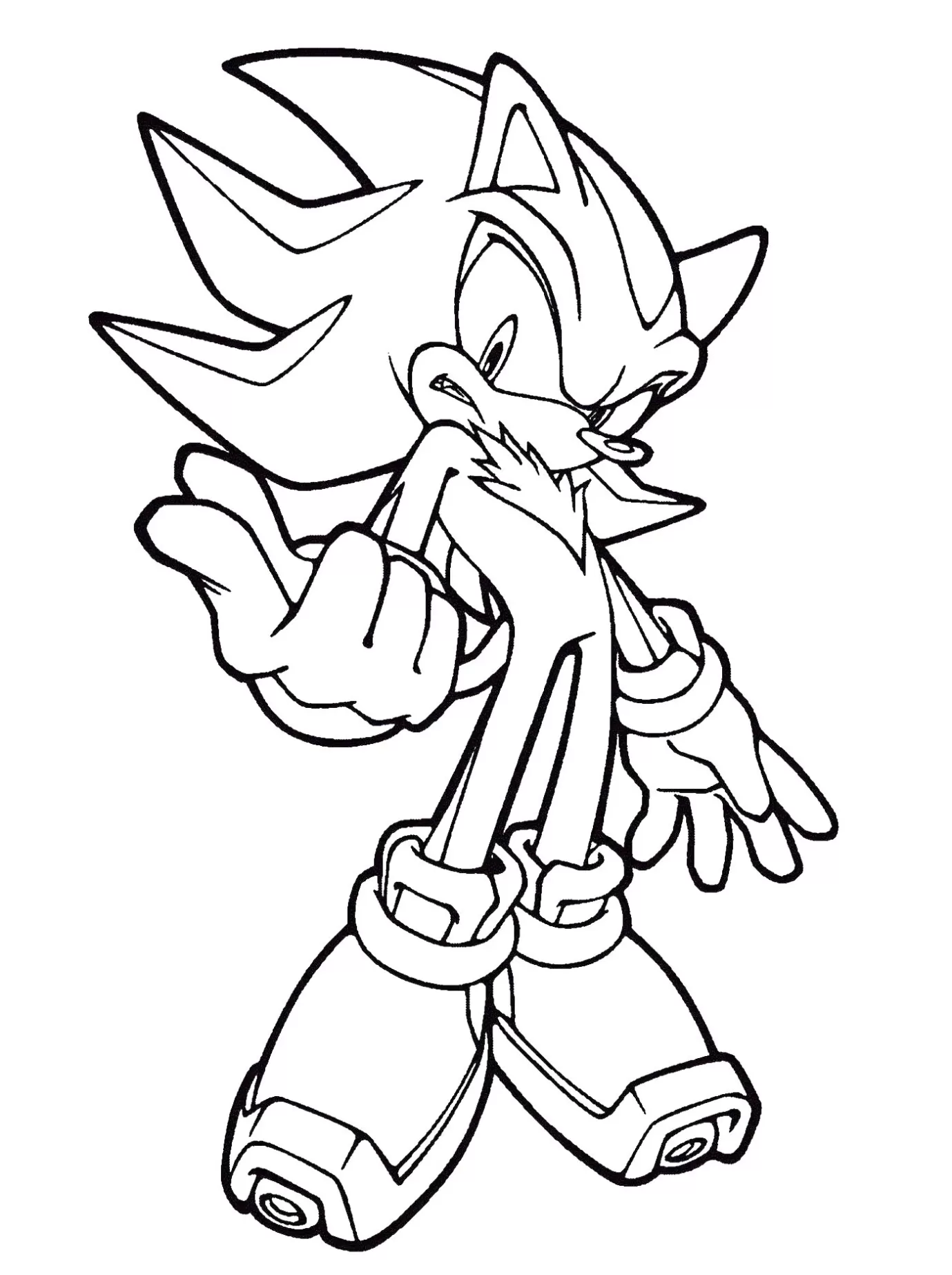 Como desenhar e pintar Shadow do Sonic 