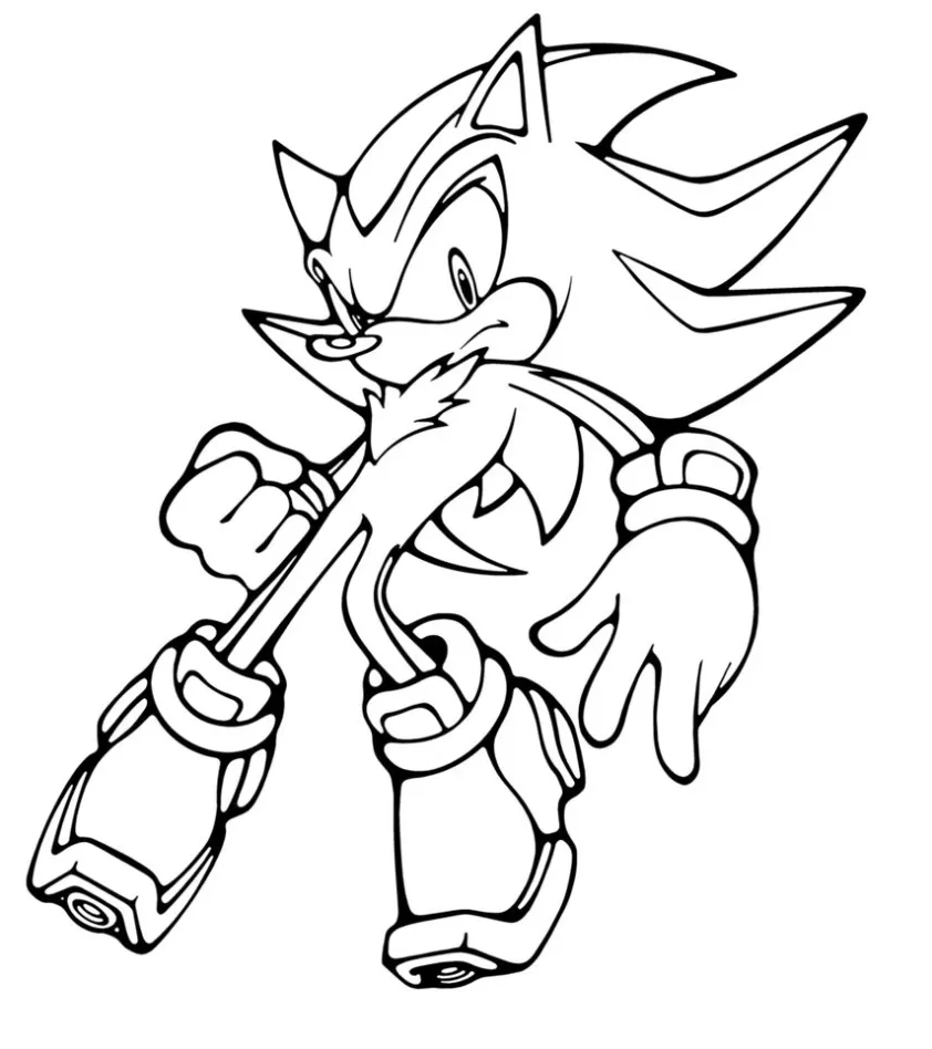 Shadow Sonic para colorir e imprimir