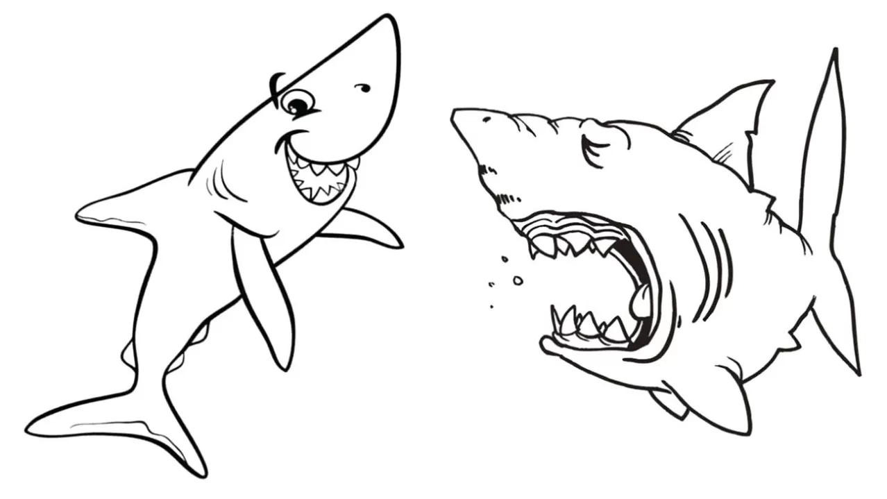 Dois Tubarões para imprimir