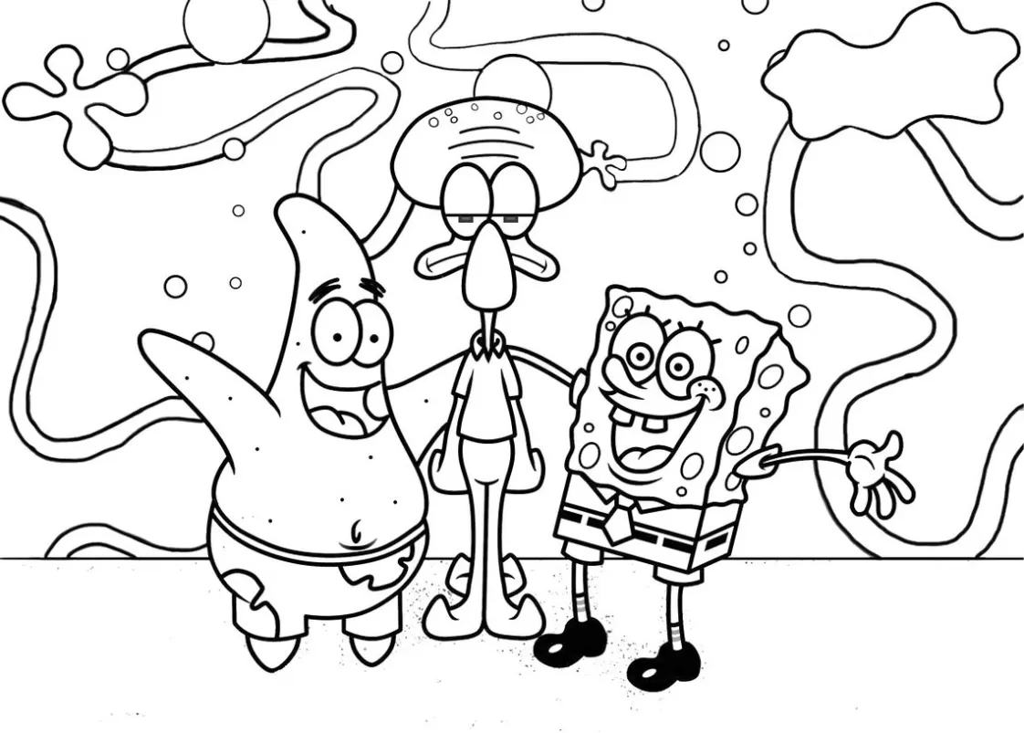 Bob esponja para colorir