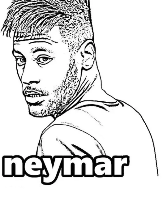 Neymar para colorir