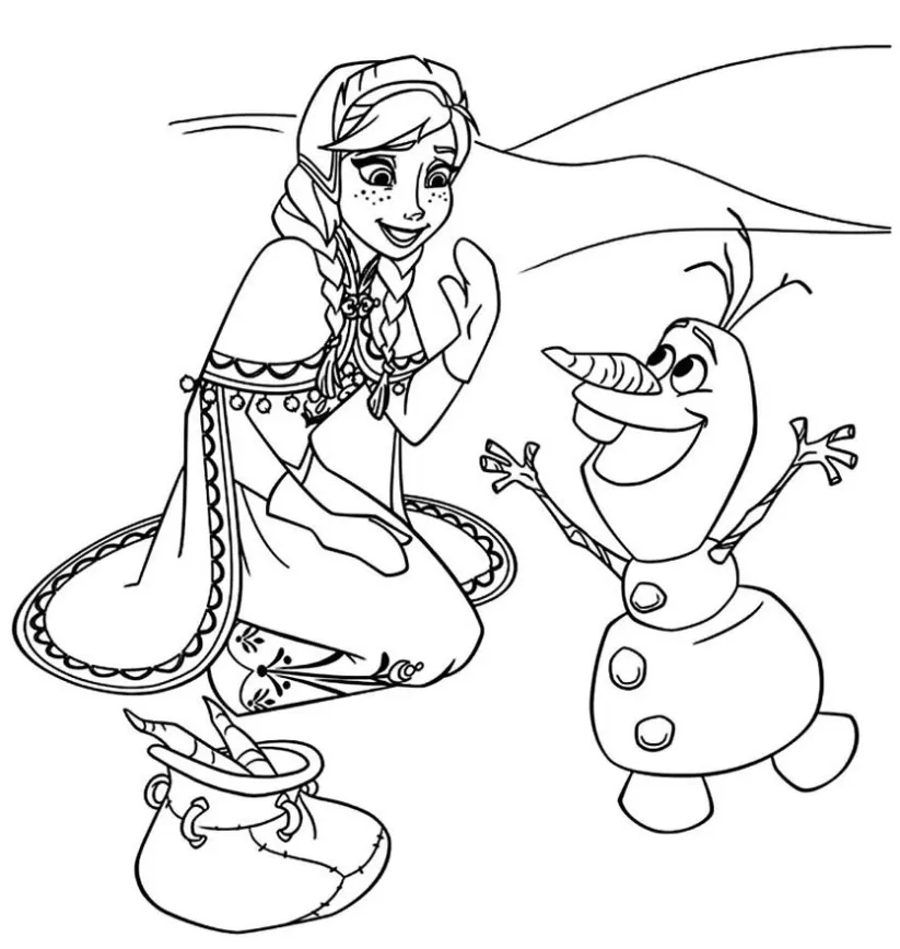 Frozen e Olaf para imprimir