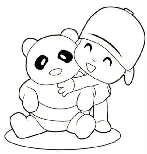 Panda para pintar e colorir
