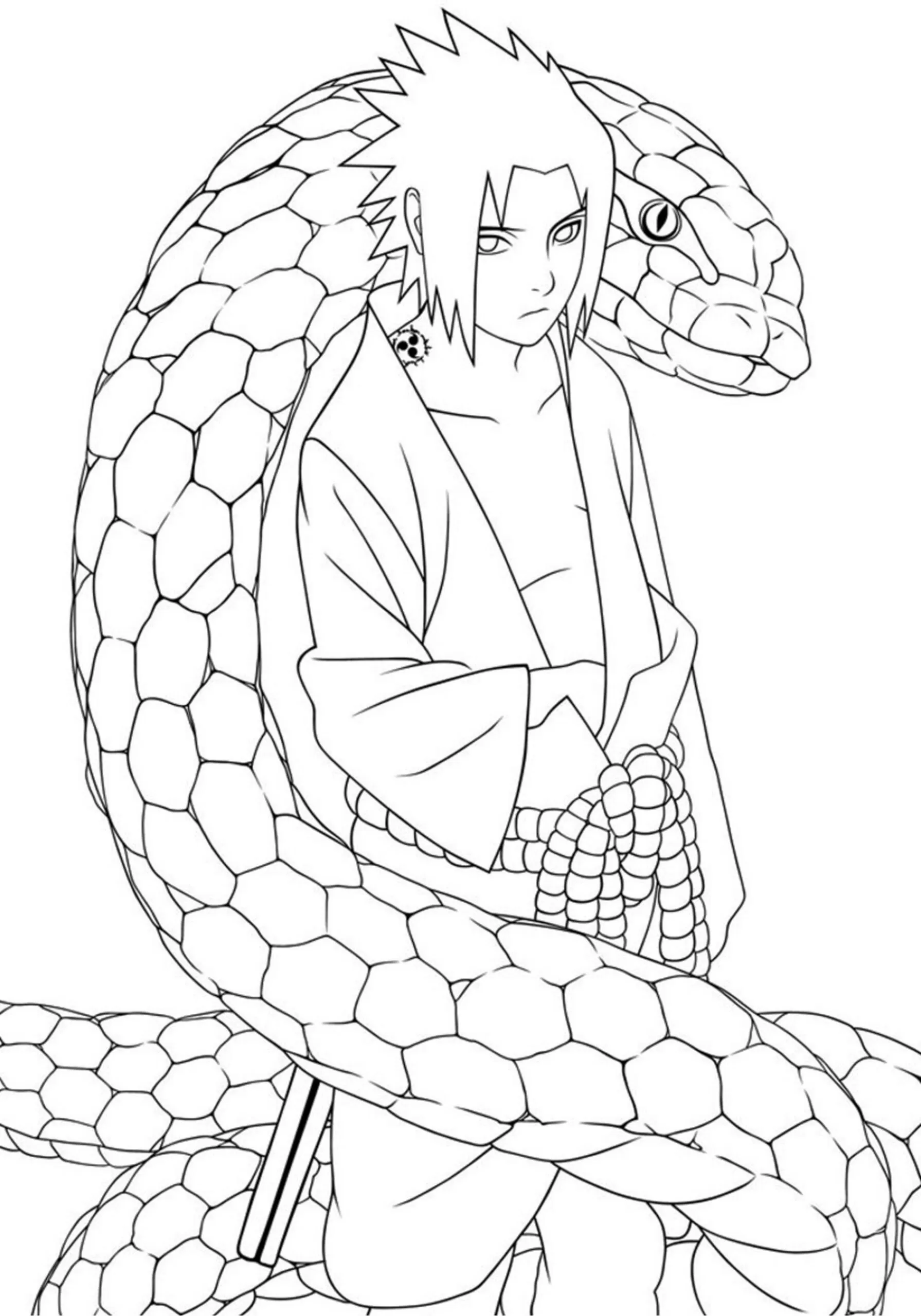 Sasuke para colorir e imprimir