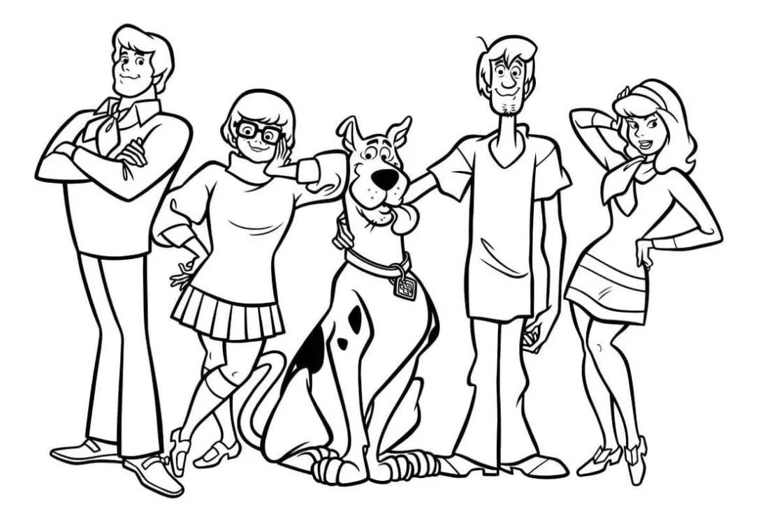 Família Scooby Doo para colorir