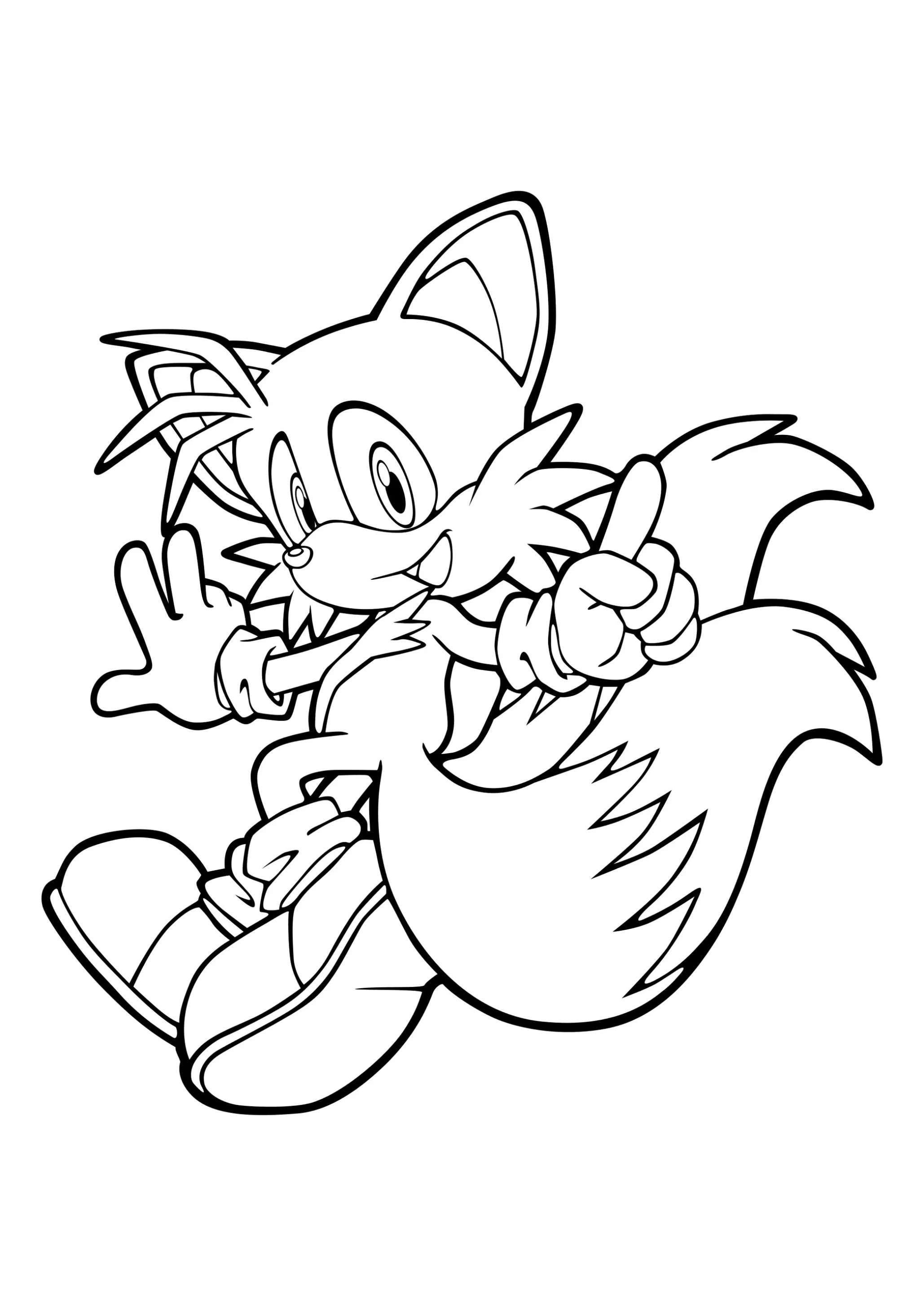 Desenhos para colorir de Tails está voando - Desenhos para colorir  gratuitos para imprimir