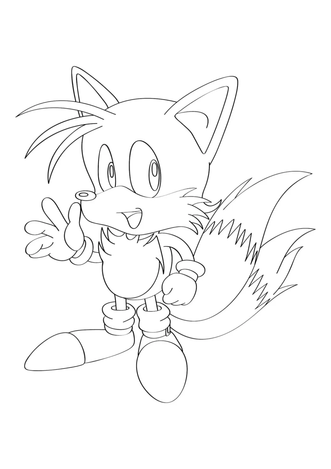 Tails Sonic para Colorir Amigos