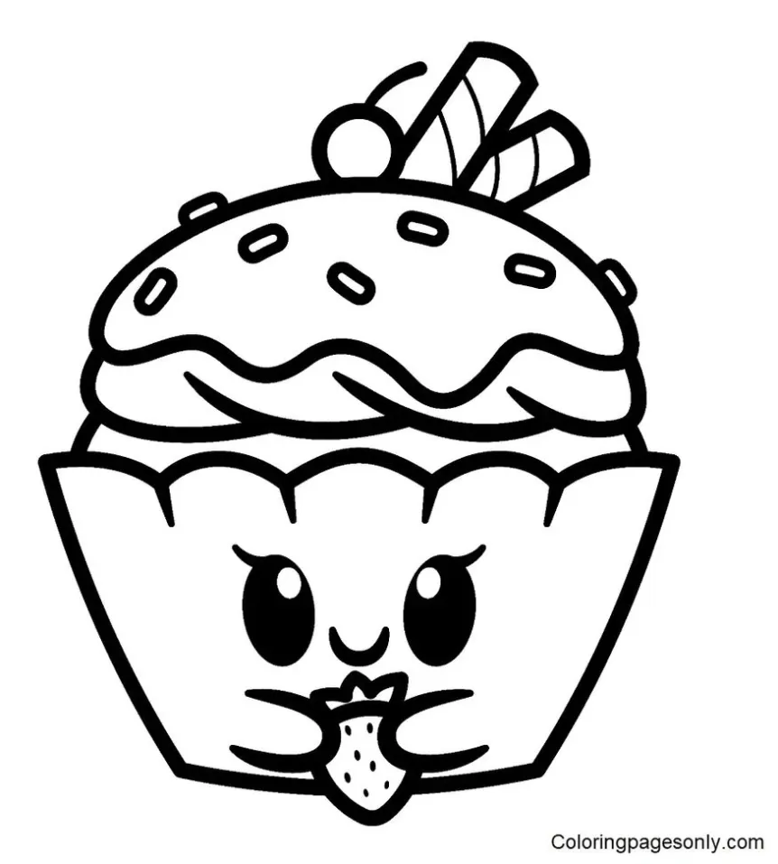 Cupcake para colorir