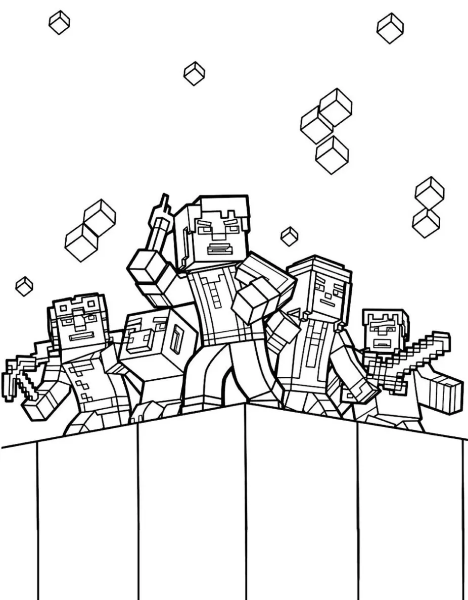 Desenhos para colorir de Minecraft para imprimir - Minecraft