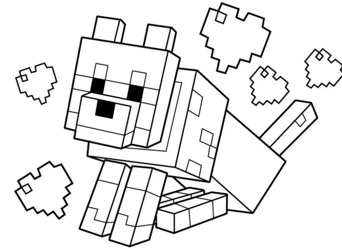 Desenhos de colorir-(3 giz de cera)Minecraft