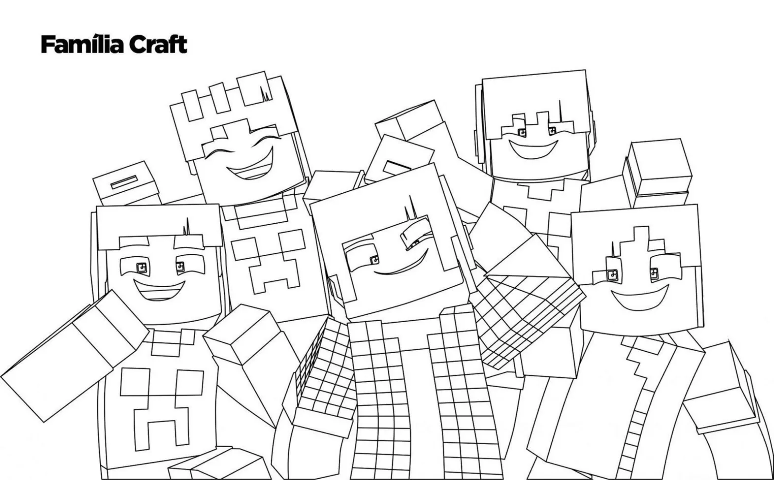 Minecraft para colorir e imprimir