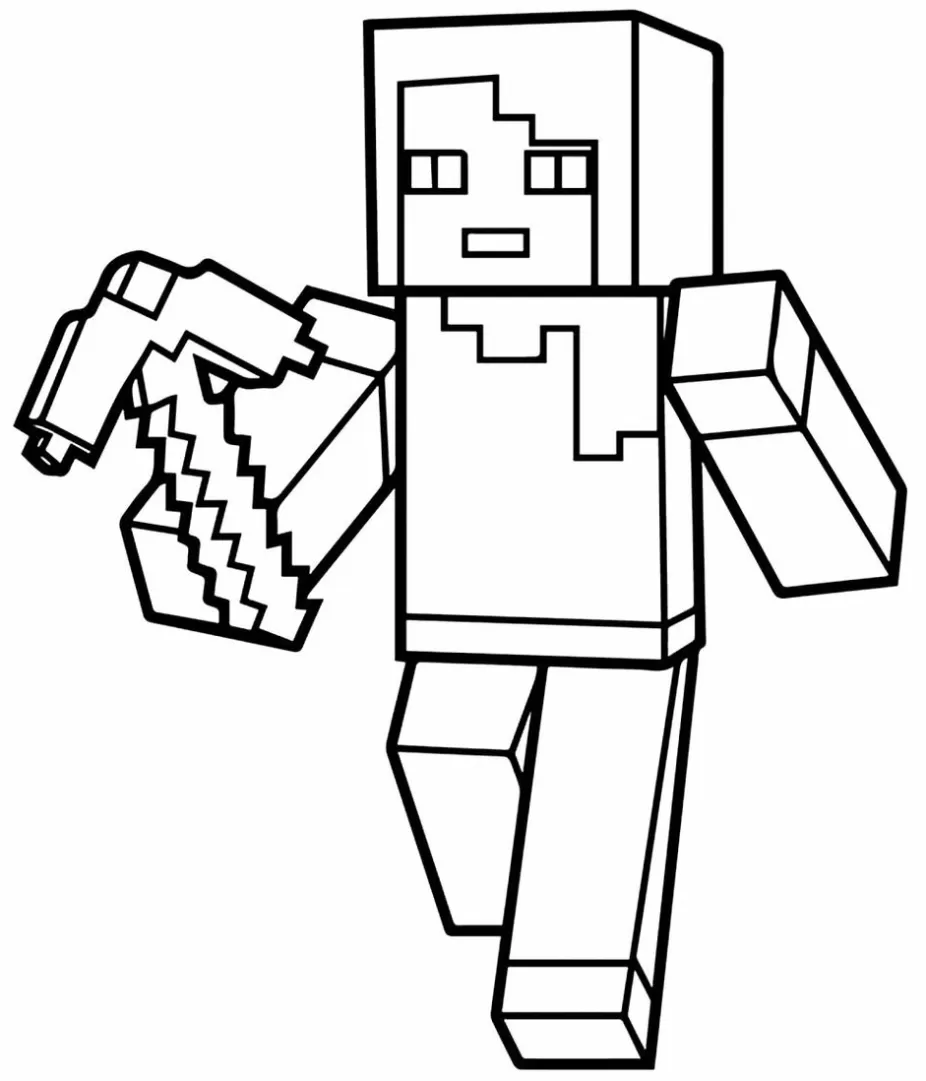 Desenho de Minecraft Alex para colorir