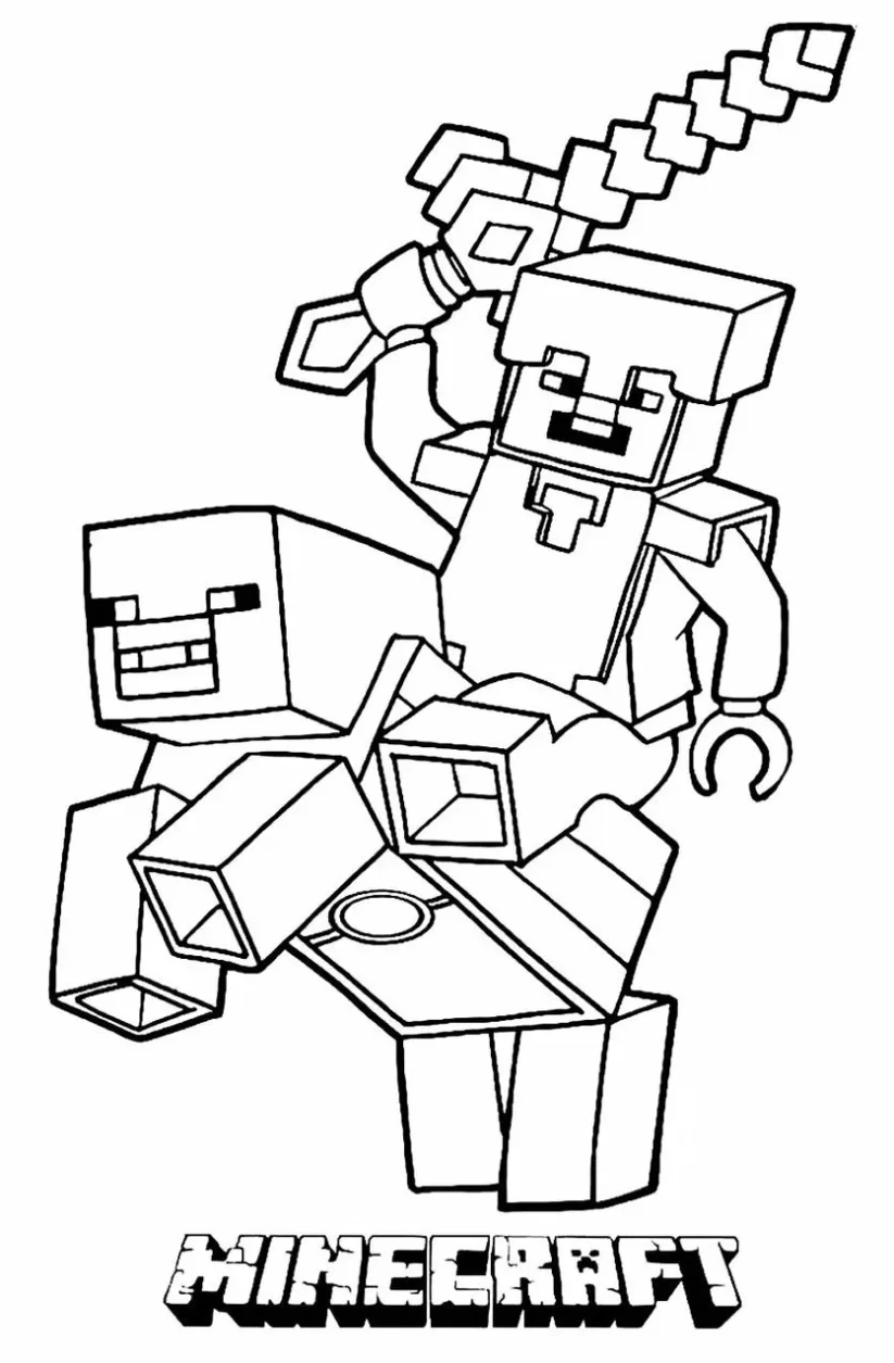 Minecraft para colorir e imprimir!